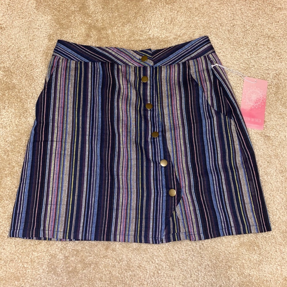 Multi color mini skirt